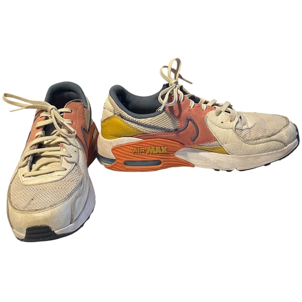 Nike Air Max Excee Mens Sneakers Cream Coral Yellow CD4165-114 Multi Color